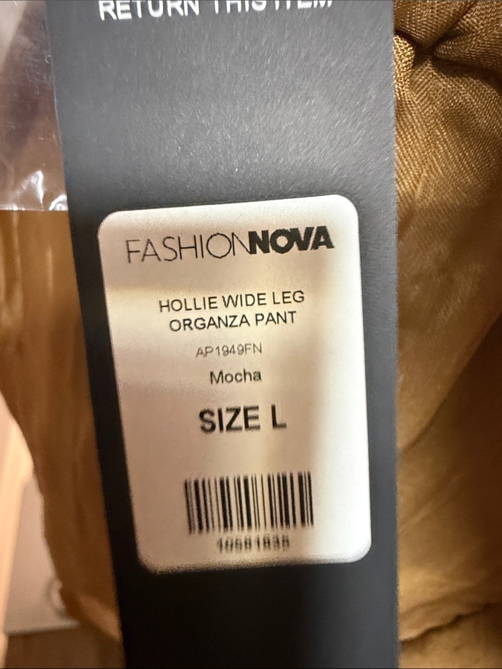 Fashion Nova Brown Sheer Wide-Leg Palazzo Pants - Picture 4 of 6